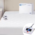 HAOQINGANTE 3M Scotchgard Heated Mattress Pad Quilted Cotton Electric