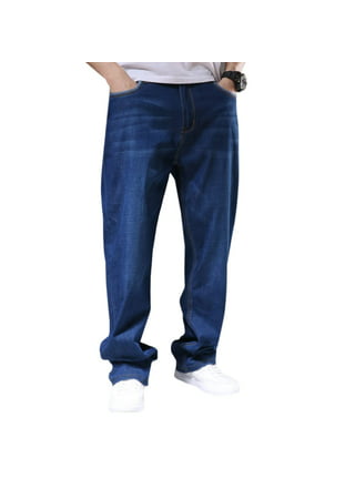 Men Baggy Jeans Hip Hop Denim Pants Casual Retro Loose Straight Trouser  Oversize 
