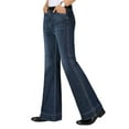 thumbnail image 1 of HAORUN Men Bell Bottom Jeans Slim Fit Flared Denim Pants 60s 70s Vintage Wide Leg Trousers, 1 of 6