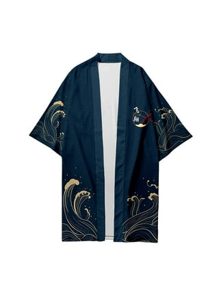 Women Men Kimono Jacket Retro Coat Japanese Casual Cardigan Haori Yukata  Unisex