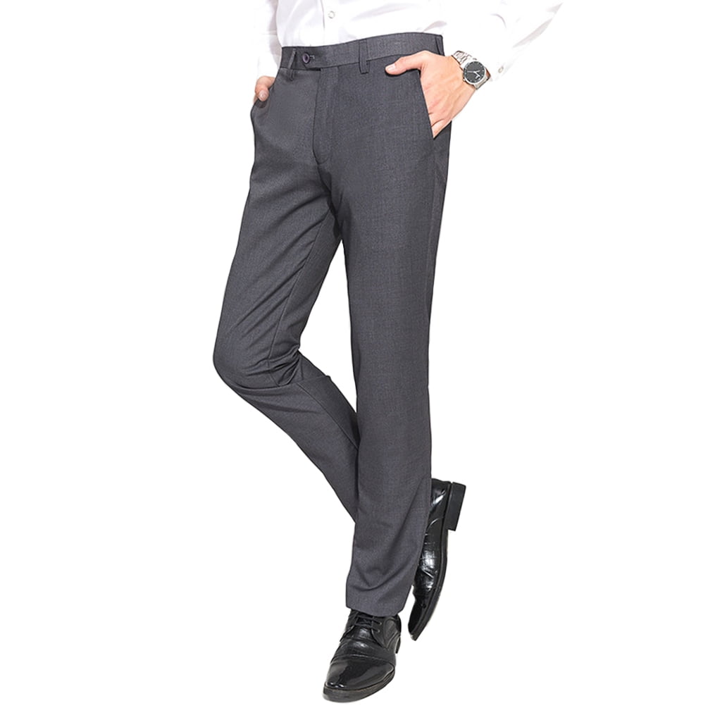 Tealun Suit Pants Men's Slacks Business Office Trousers Formal Pants for  Men Slim Wedding Trousers Gray 29 at Amazon Men's Clothing store