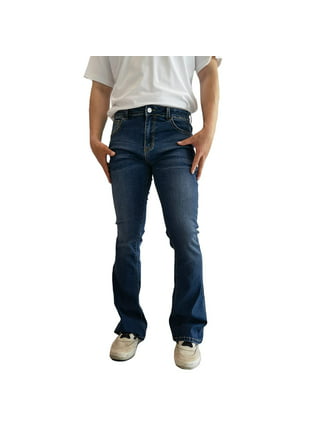 HAORUN Men Bell Bottom Flare Pant Slim Fit Breathable Stretch Formal Trouser