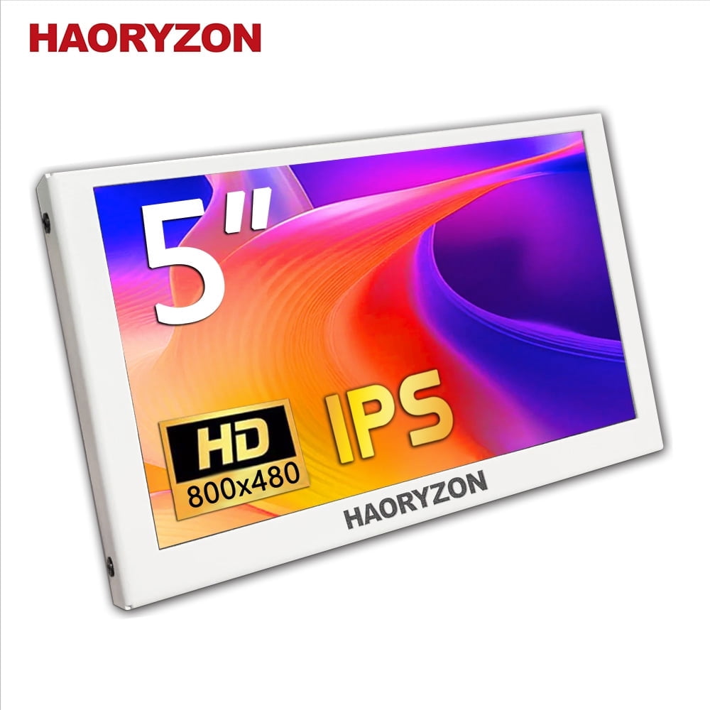 5 Inch White Portable IPS Monitor 800x480 HD HDMI Secondary Display ...
