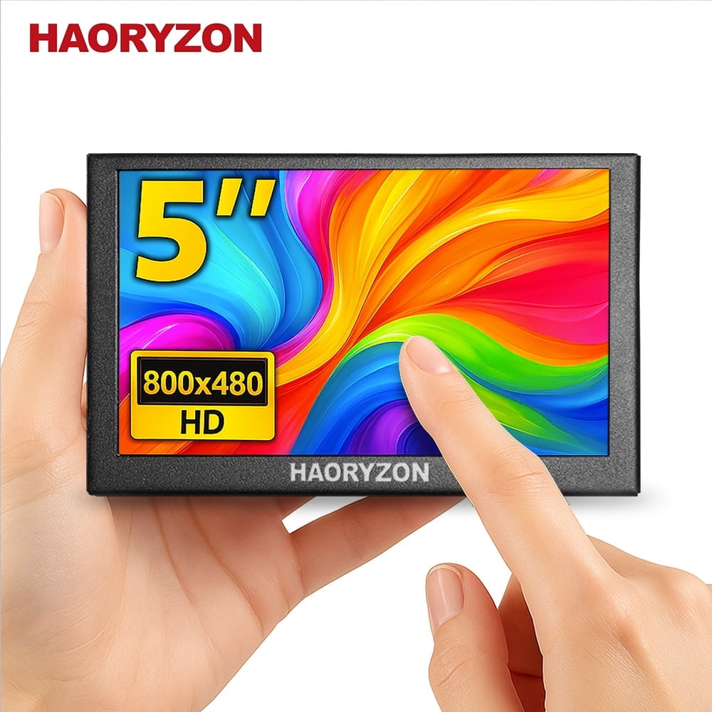 Portable Small Second Monitor 5-inch Capacitive Touch Screen HD 800x480 ...