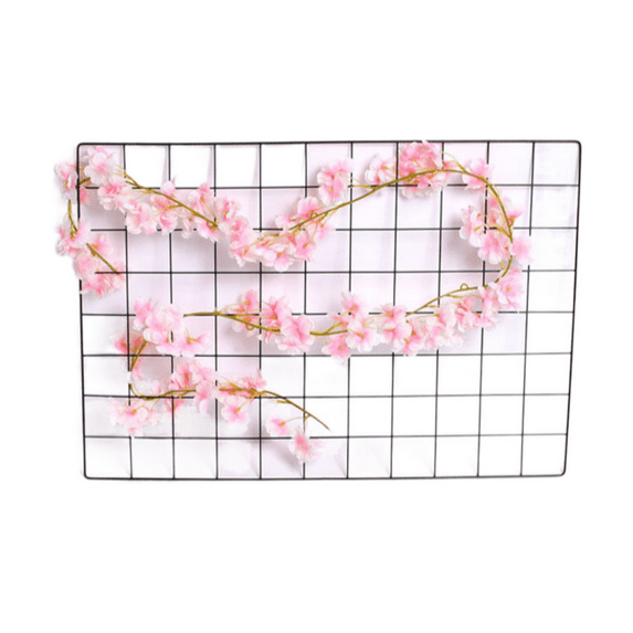 HAOSHICS Artificial Cherry Blossom Flower Vines Faux Flowers for Outdoors Hanging Silk Flowers Garland for Wedding Party Home Japanese Kawaii Decor