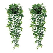 HAOSHICS Artificial Hanging Plant Mandala Vine Fake Potted Plant For Indoor Outdoor Decoration