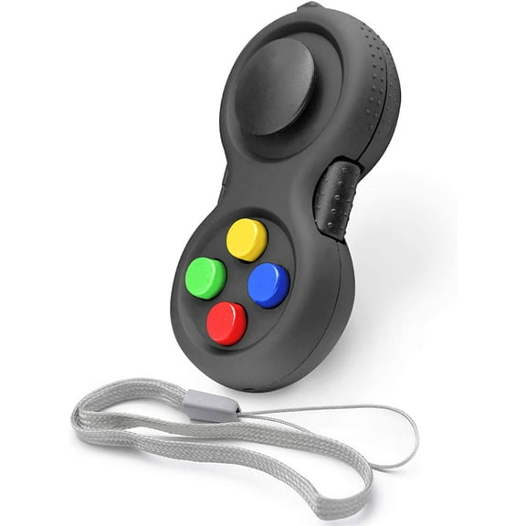 HAOSHICS Fidget Pad Portable Fidget Controller Classic Retro Game Controller Fidget Toy Handheld Toy Controller with 8 Fidget Functions Controller Game Pad for Teens Relieve Stress Anxiety
