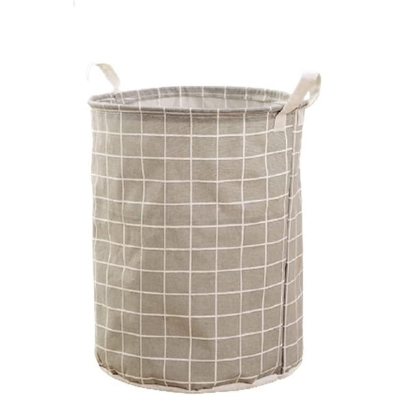 HAOSHICS Foldable Cotton and Linen Laundry Basket, Waterproof Bathroom Storage Laundry Bag, Canvas Hamper Basket for Clothes Towels Toys Storage (Dark blue polar bear)