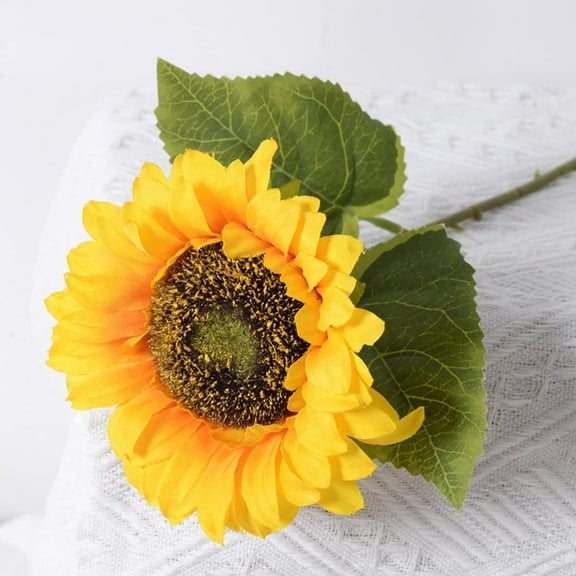 HAOSHICS Sunflowers Artificial Flowers with Long Stem Fake Sunflowers Bulk Fall Decoration for Wedding Home Birthday Party Outdoor Indoor Decor