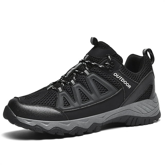 HAOSHIDUO Men's Hiking Shoes Breathable Anti-slip Durable Sneakers for Outdoor Trailing Trekking Camping Walking