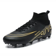 HAOSHIDUO Men's Soccer Cleats Youth High-Top Football Shoes Lightweight Sneakers for Big Boys & Kids