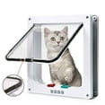 HAOSU Cat Door Flap, 4 Way Locking For Interior Exterior Doors, Weatherproof Pet Door For Cats