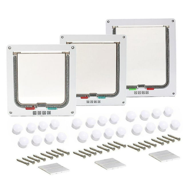 HAOSU Pet Door 4 Way Locking Small Medium Large Dog Cat Flap