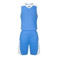 thumbnail image 1 of HAOTAGS 2Pcs Basketball Jersey Set for Boys(4-16), Youth Lightweight Basketball Tank Top and Track Shorts Sky Blue, 1 of 5