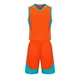thumbnail image 1 of HAOTAGS 2Pcs Boys Basketball Jersey Set(4-16), Youth Lightweight Basketball Tank Top and Track Shorts Orange, 1 of 7