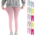 thumbnail image 1 of HAOTAGS 3 Pack Girls Leggings, Full Length Soft Comfortable High Waist Stretchy Yoga Pants Pink 3 Years, 1 of 9