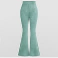 thumbnail image 1 of HAOTAGS 4 Pack Girls Flare Pants, Solid Color Palazzo Elastic Waist Casual Slim Pants Green 10-11 Years, 1 of 6