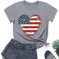 thumbnail image 1 of HAOTAGS 4th of July T-Shirts for Kids Graphic Print Boys and Girls Short Sleeve Tops Gray Size 9 Years, 1 of 9