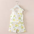 thumbnail image 1 of HAOTAGS Baby Boys Girls Tank Top Set Cute Print Summer Sleeveless Cotton Tshirts with Shorts Set White Size 18-24M, 1 of 3