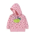 thumbnail image 1 of HAOTAGS Baby Girls Hoodie Cute Graphic Print Long Sleeve Hooded Jacket with Zipper Pink Size 2-3 Years, 1 of 3