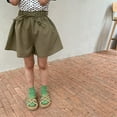 thumbnail image 1 of HAOTAGS Baby Girls Summer Cute Print Shorts Solid Color Casual Cotton Play Shorts Brown Size 4Y, 1 of 9
