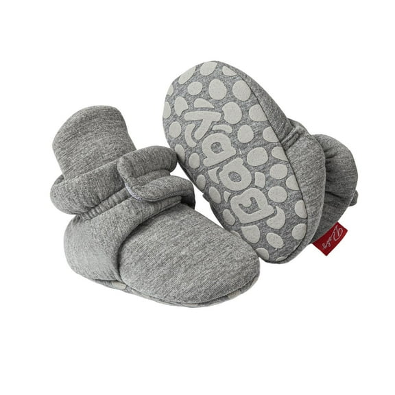 HAOTAGS Baby Warm Bootiess, Solid Color Non-Slip Fur Shoes Lace Up Cotton Booties with Anti-Drop Dark Gray 0-6 Months