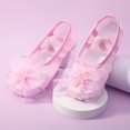 thumbnail image 1 of HAOTAGS Ballet Shoes for Girls Kids, Performance Soft Soled Training Yoga Dance Shoes Pink 3 T, 1 of 7