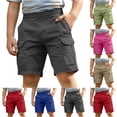 thumbnail image 1 of HAOTAGS Big Boys Cargo Shorts (5-15) Elastic-Waist Straight-Leg Casual Pants with Multi-Pockets Cotton-Blend Shorts Green Size 12-13 Years, 1 of 6