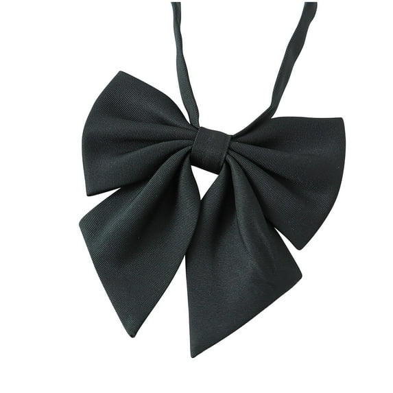HAOTAGS Bow Ties for Girls, Student College Style Solid School Uniform Accessory Causal Necktie Cummerbund Green Free Size