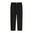 thumbnail image 1 of HAOTAGS Boys And Toddler Skinny School Uniform Pants Flat Front & Elastic waistband Zipper Closure With Button Black Size 3-4 Years, 1 of 2