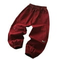 thumbnail image 1 of HAOTAGS Boys' Cargo Pants, Workwear Elastic Waist lIghtweight Casual Trousers Red 12-13 Years, 1 of 3