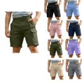 thumbnail image 1 of HAOTAGS Boys Cargo Shorts,Utility Pocket Breathable Summer Elastic Waist School Uniform Shorts Army Green 9-10, 1 of 7
