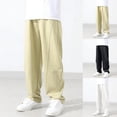 thumbnail image 1 of HAOTAGS Boys Casual Sweatpants(5-13), School Sport Jogger Stright Leg Long Pants Khaki 9 Years, 1 of 7
