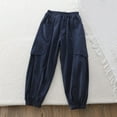 thumbnail image 1 of HAOTAGS Boys Loose Cargo Pants,Casual Outerwear Elastic Sports Work Pants Mosquito Proof Pants Navy 8 Years, 1 of 3