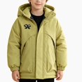 thumbnail image 1 of HAOTAGS Boys Outdoor Windbreaker (5-15) Casual Hooded Zipper Warm Winter Quilted Coat Green Size 11, 1 of 2
