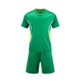 thumbnail image 1 of HAOTAGS Boys Outfit Sets Training,Sports Quick-Dry School Uniform 2-Piece Soccer Suit Green 8-9T, 1 of 5