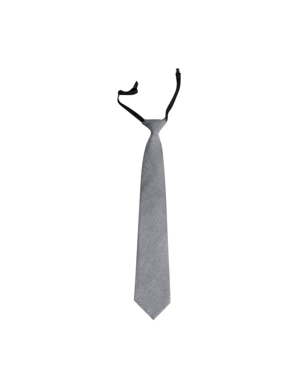 Boys School Uniform Bow Tie, Solid Color Academic Outfit Accessory College Style Tie Gray Free Size