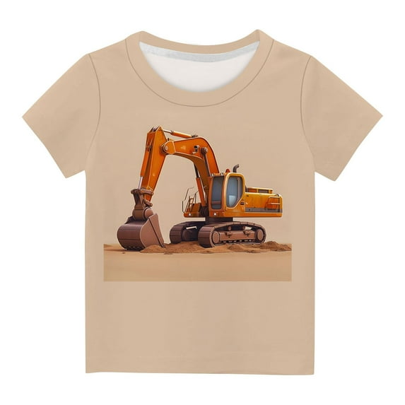 HAOTAGS Boys Short Sleeve Graphic Print T-shirts (3-14), Casual Summer Outdoor Blouse Top Multicolor Size 13 T