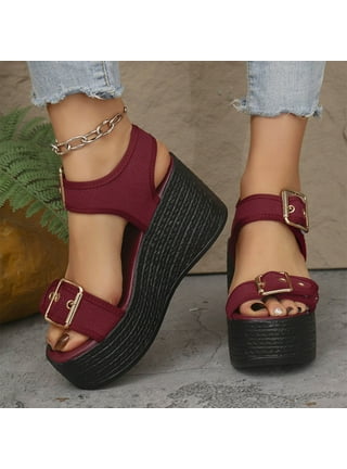 Womens Sandals in Womens Shoes | Red - Walmart.com
