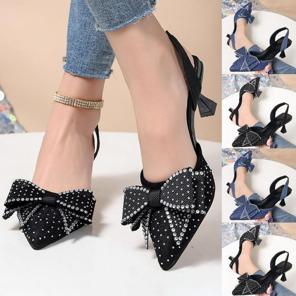 HAOTAGS Chunky Heel Sandals Women,Casual Chunky Square Toe Closed Toe Heels White