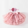 thumbnail image 1 of HAOTAGS Dress for Baby Girls, Princess Elastic Waist Dance Skirt Tulle Dress Wine 0-6 Months, 1 of 3