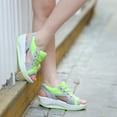 thumbnail image 1 of HAOTAGS Dressy Wedge Sandals for Women Platform Breathable Breathable Open Toe Walking Shoes Green Size 6.5, 1 of 5