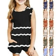 thumbnail image 1 of HAOTAGS Girls Short Outfit Sets,Summer Print Casual Sleeveless Tank Top Round Neck Kids 2PC Outfit Sets Size 7-8 Years, 1 of 9