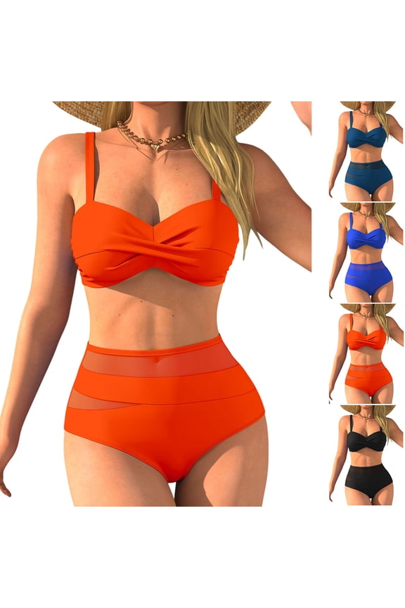 Fashion Women's Solid Slim Fit Rash Guard Two Piece Swimsuit Long Sleeve Surf Top & Bottom Set, Black M