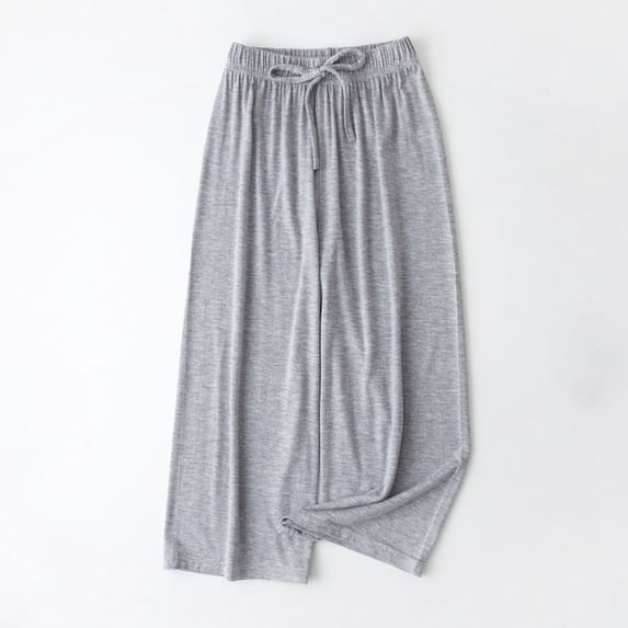 HAOTAGS Flared Pants Girls, Mosquito-proof Trousers Lightweight Solid Wide-leg Pants Gray 14-15 Years