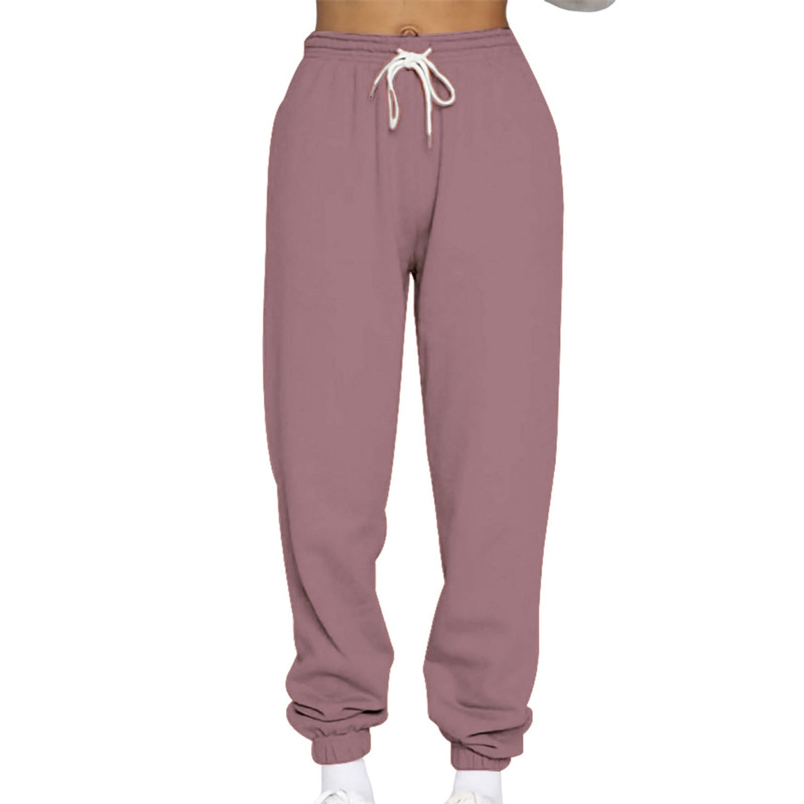 Generic Womens Sweatpants Fleece Lining Jogger Pants Casual Harem Pink XL @  Best Price Online