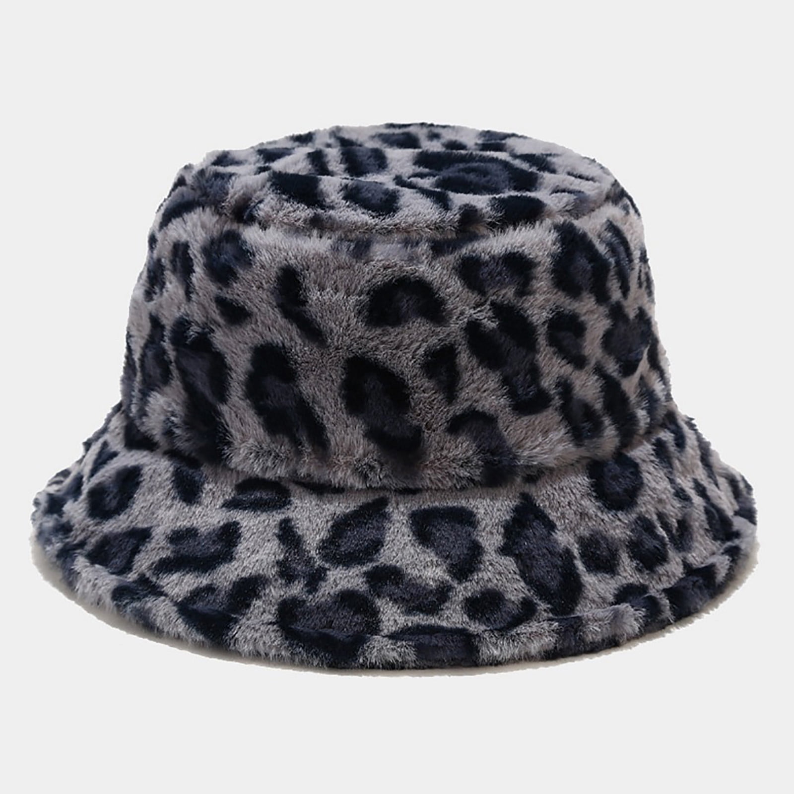 HAOTAGS Fuzzy Bucket Hat for Women Furry Fur Bucket Hat 