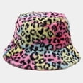 thumbnail image 1 of HAOTAGS Fuzzy Bucket Hat for Women Furry Fur Bucket Hat Leopard Print Warm Hats Cute Soft Faux Fur Fisherman Cap Multicolor Size M, 1 of 6
