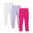 thumbnail image 1 of HAOTAGS Girls 3PC Leggings,Cotton Stretch Soft Tight Lightweight Dance Girl Leggings 3-Pack Purple 4 Years, 1 of 9