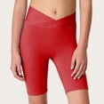 thumbnail image 1 of HAOTAGS Girls Bike Shorts, Tight Fit Stretch Seamless High Rise Dance Yoga Running Athletic Shorts Red Size 10, 1 of 9